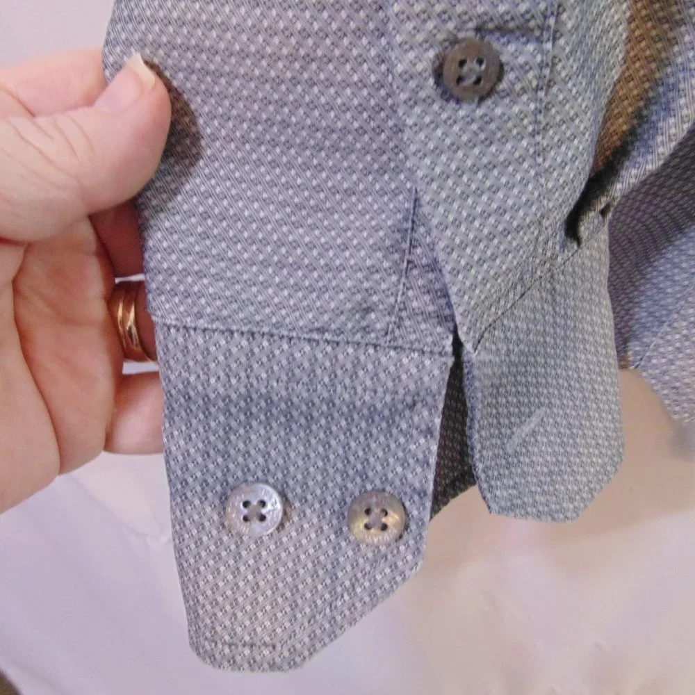 Bugatchi uomo gray Long sleeve button down shirt Large - Picture 2 of 5